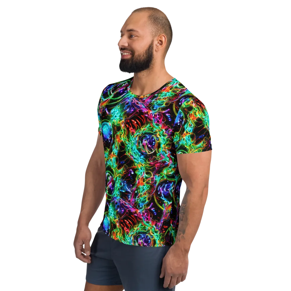 Stellar Pulse on Men's Athletic T-Shirt — Left