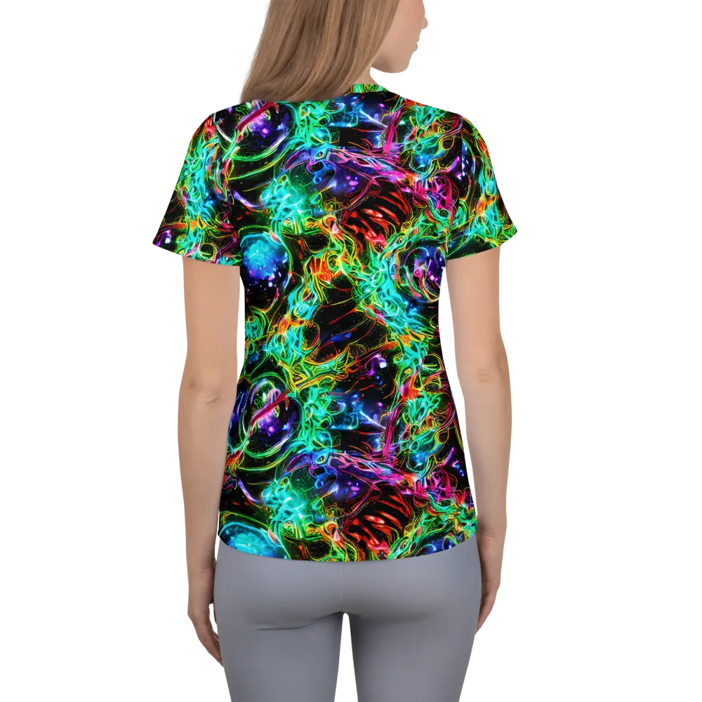 Stellar Pulse on Women's Athletic T-Shirt — Back