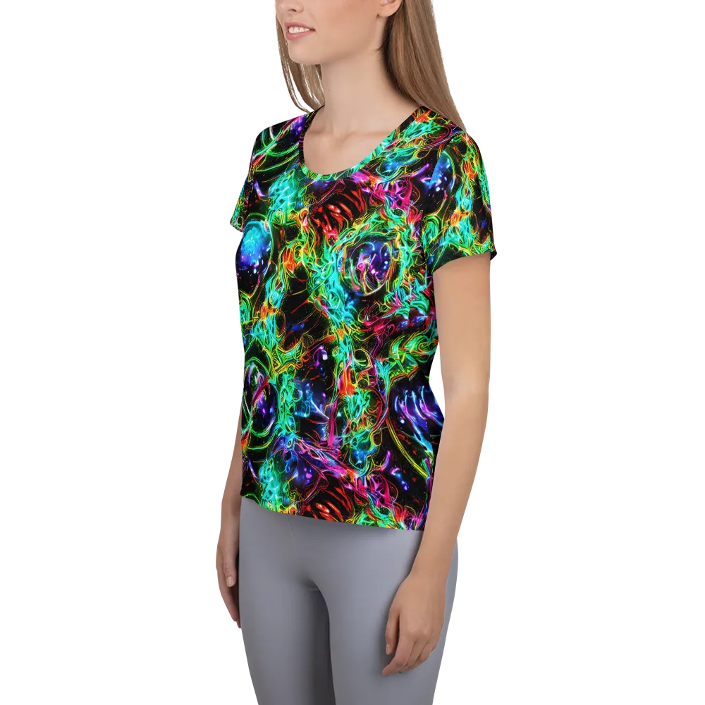 Stellar Pulse on Women's Athletic T-Shirt — Left