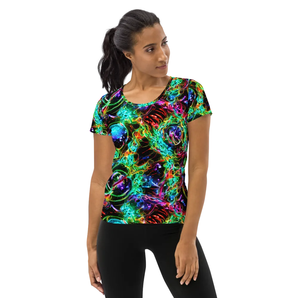 Stellar Pulse on Women's Athletic T-Shirt — Front