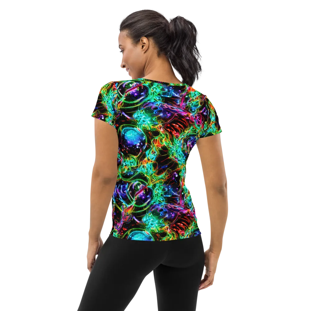 Stellar Pulse on Women's Athletic T-Shirt — Back