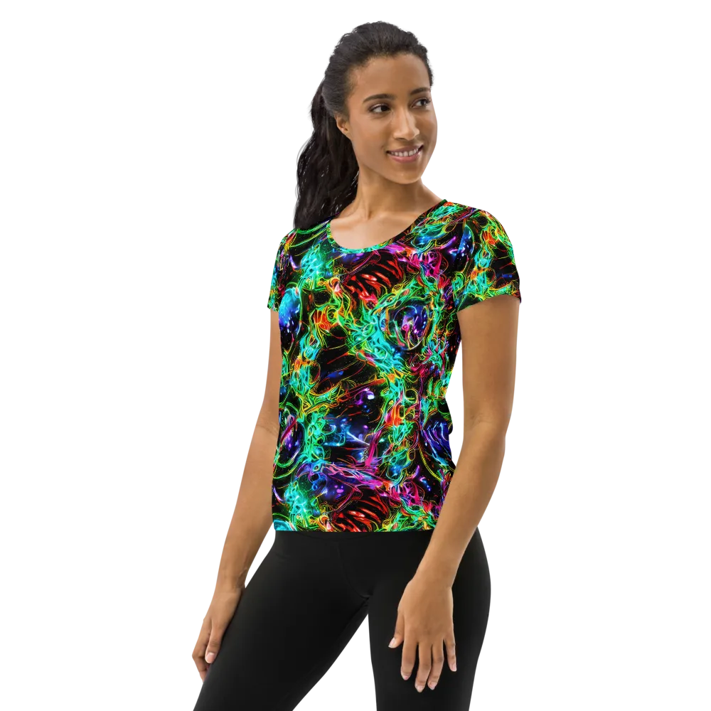 Stellar Pulse on Women's Athletic T-Shirt — Left