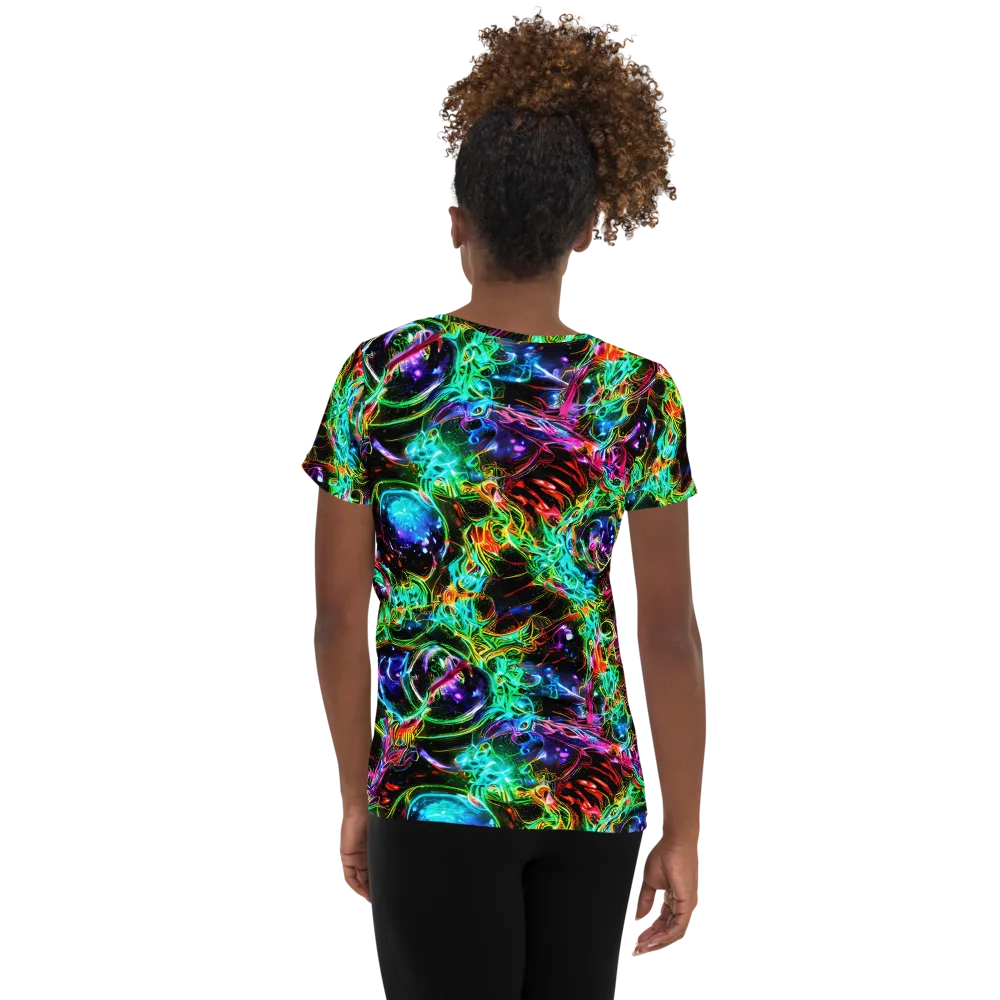 Stellar Pulse on Women's Athletic T-Shirt — Back