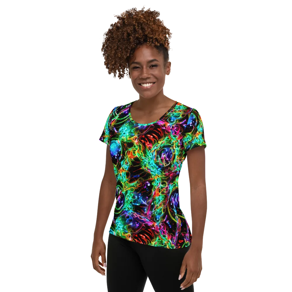 Stellar Pulse on Women's Athletic T-Shirt — Left