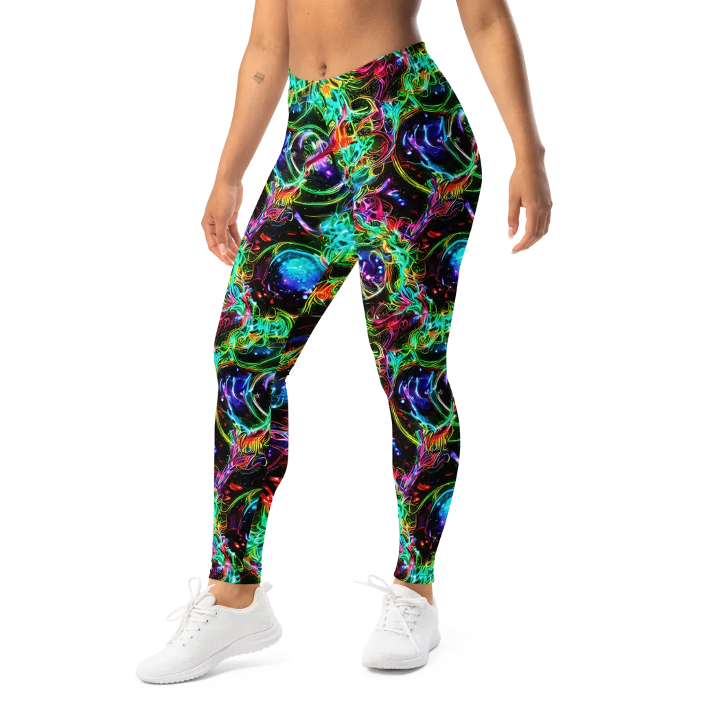 Stellar Pulse on Leggings — Left Front