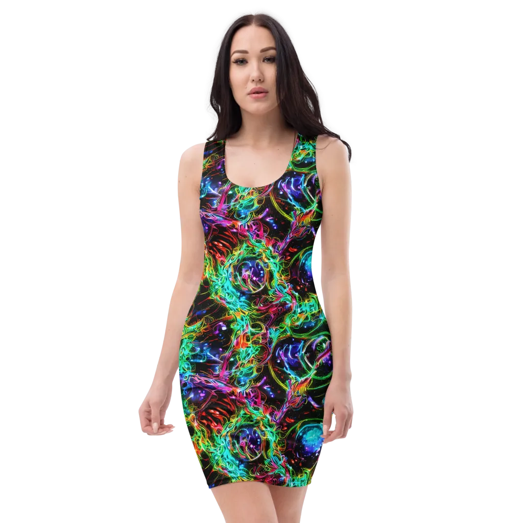 Stellar Pulse on Bodycon Dress — Front