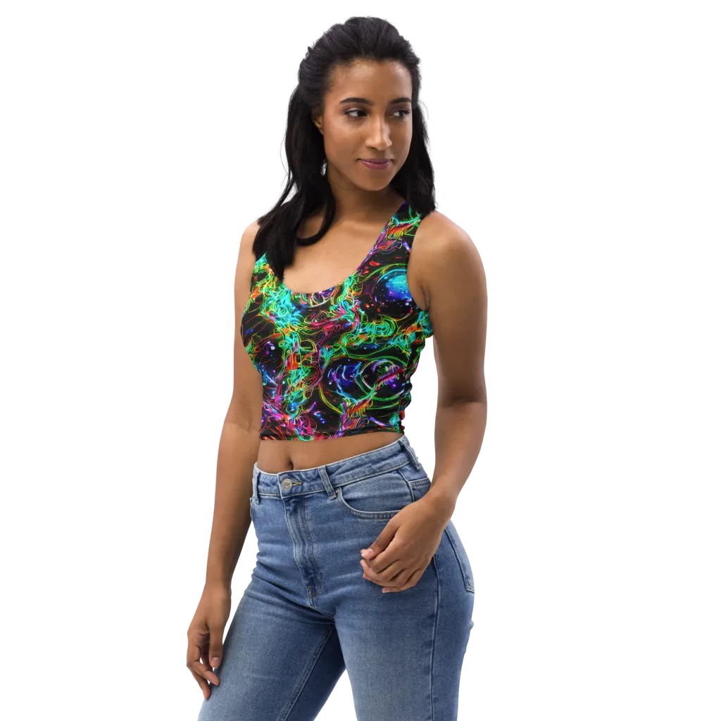 Stellar Pulse on Crop Top — Left Front