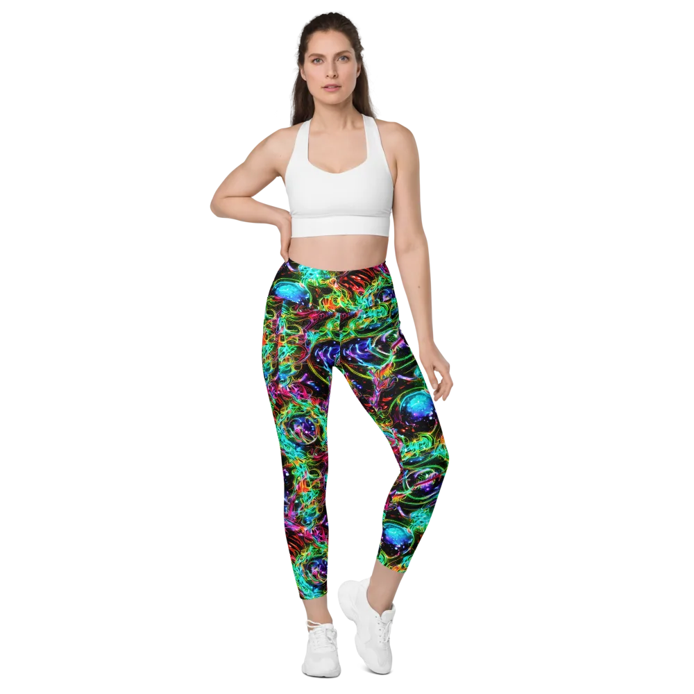 Stellar Pulse on Leggings with Pockets — Front