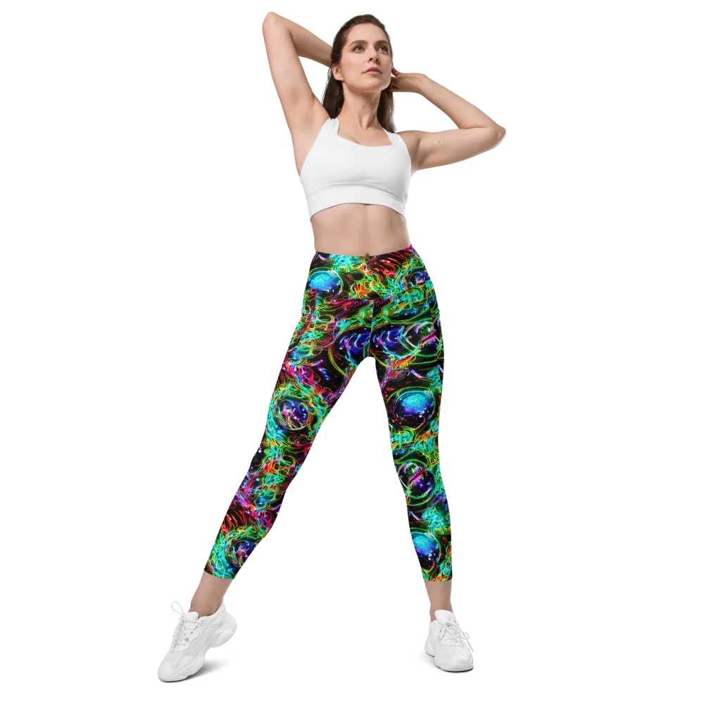 Stellar Pulse on Leggings with Pockets — Front