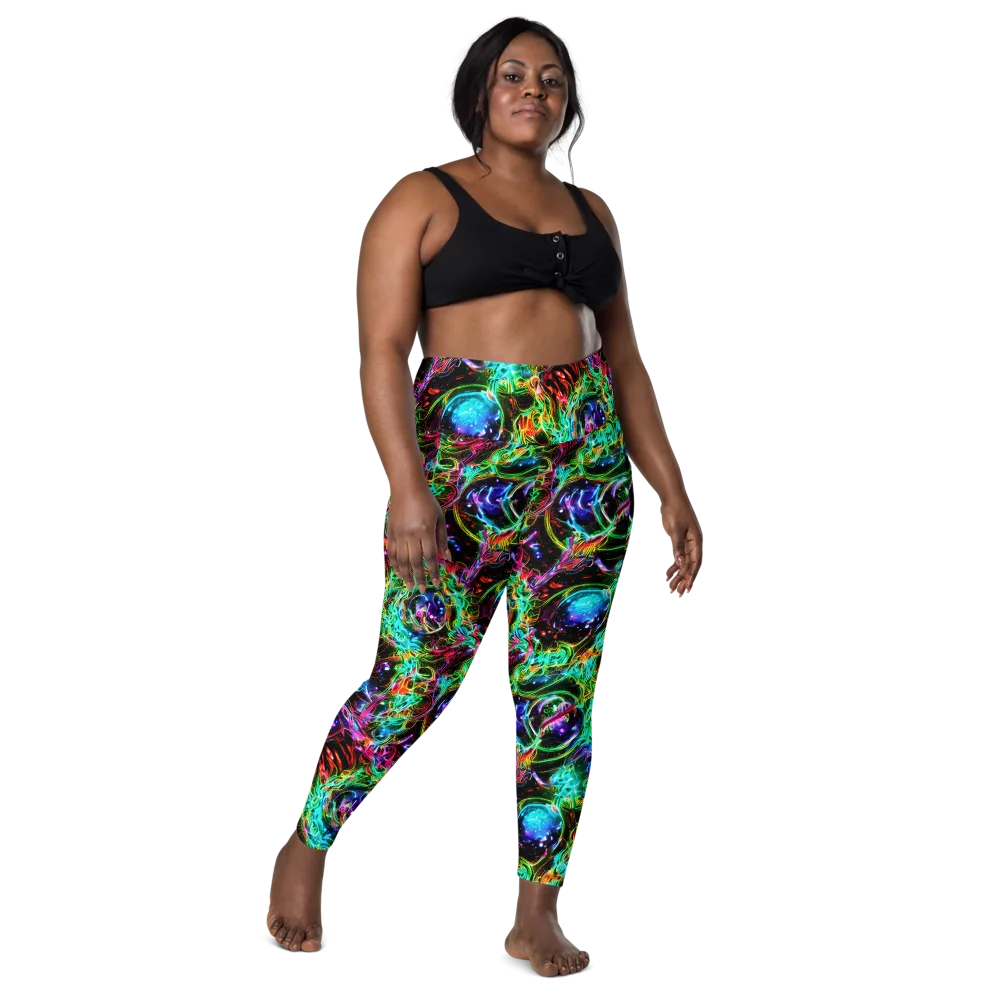 Stellar Pulse on Leggings with Pockets — Front