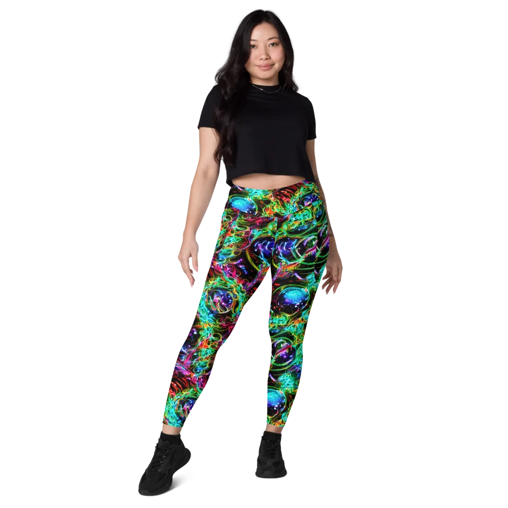 Stellar Pulse on Leggings with Pockets — Front