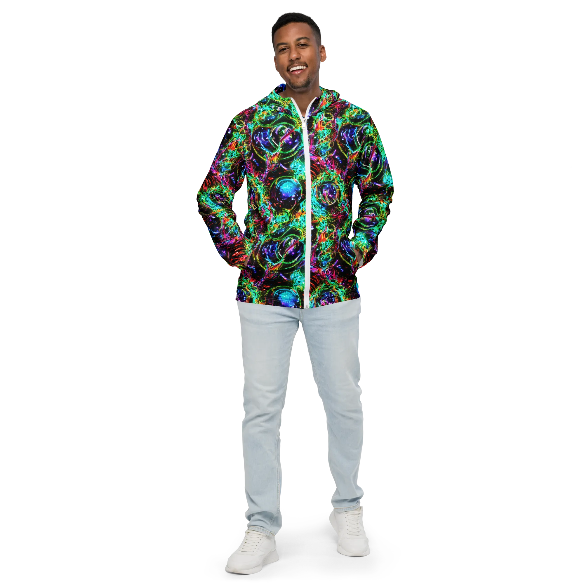 Stellar Pulse on Men's Windbreaker — Front