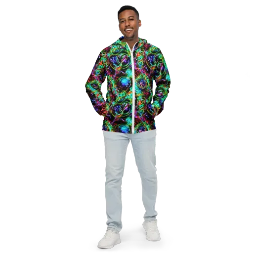 Stellar Pulse on a Men's Windbreaker