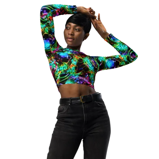 Stellar Pulse on a Long Sleeve Crop Top