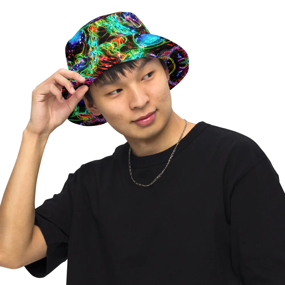 Stellar Pulse on Reversible Bucket Hat — Front Inside
