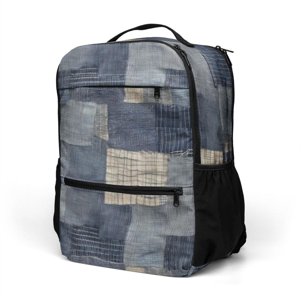 Blue Wabi-sabi on Utility Backpack — Left Front
