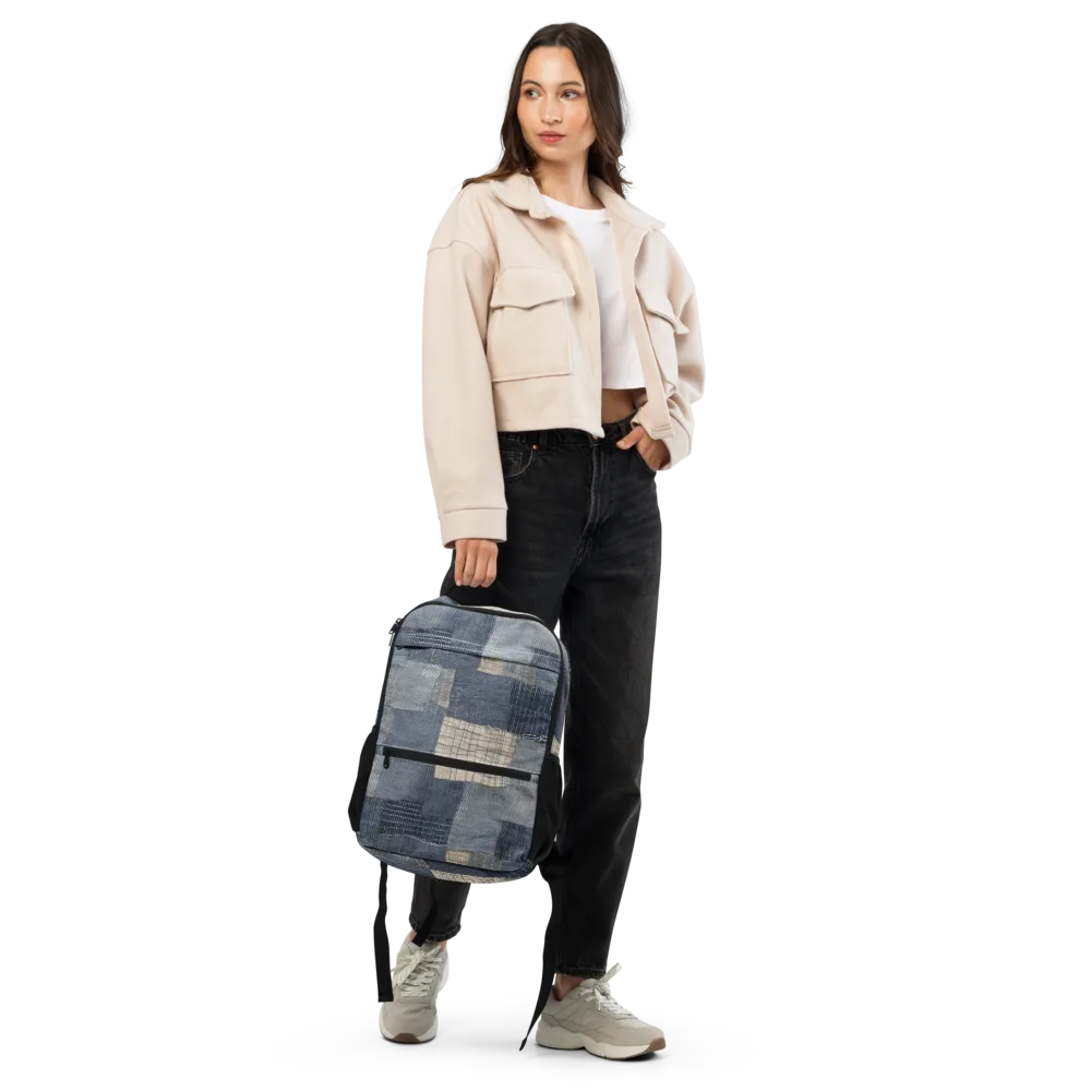 Blue Wabi-sabi on Utility Backpack — Front