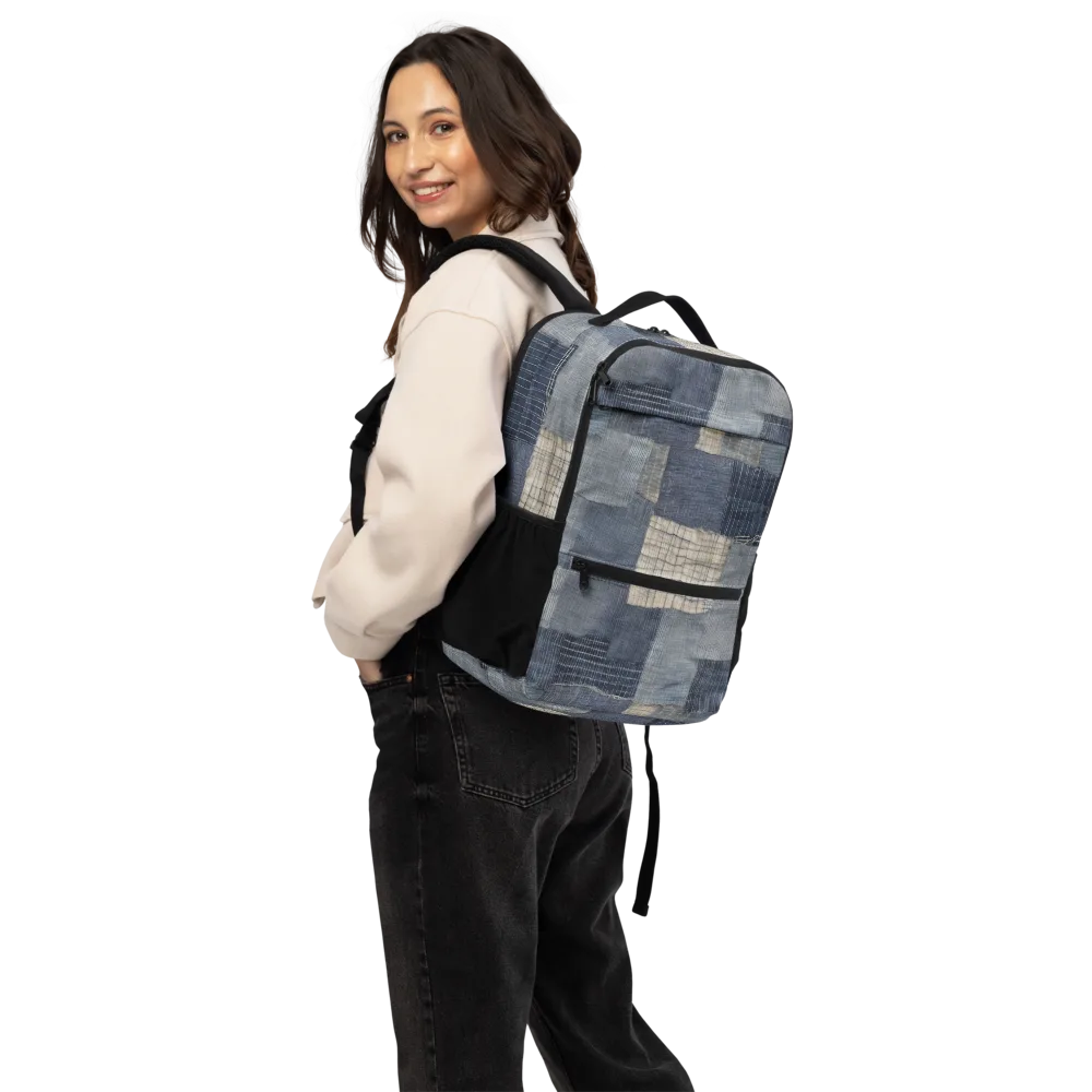 Blue Wabi-sabi on Utility Backpack — Back