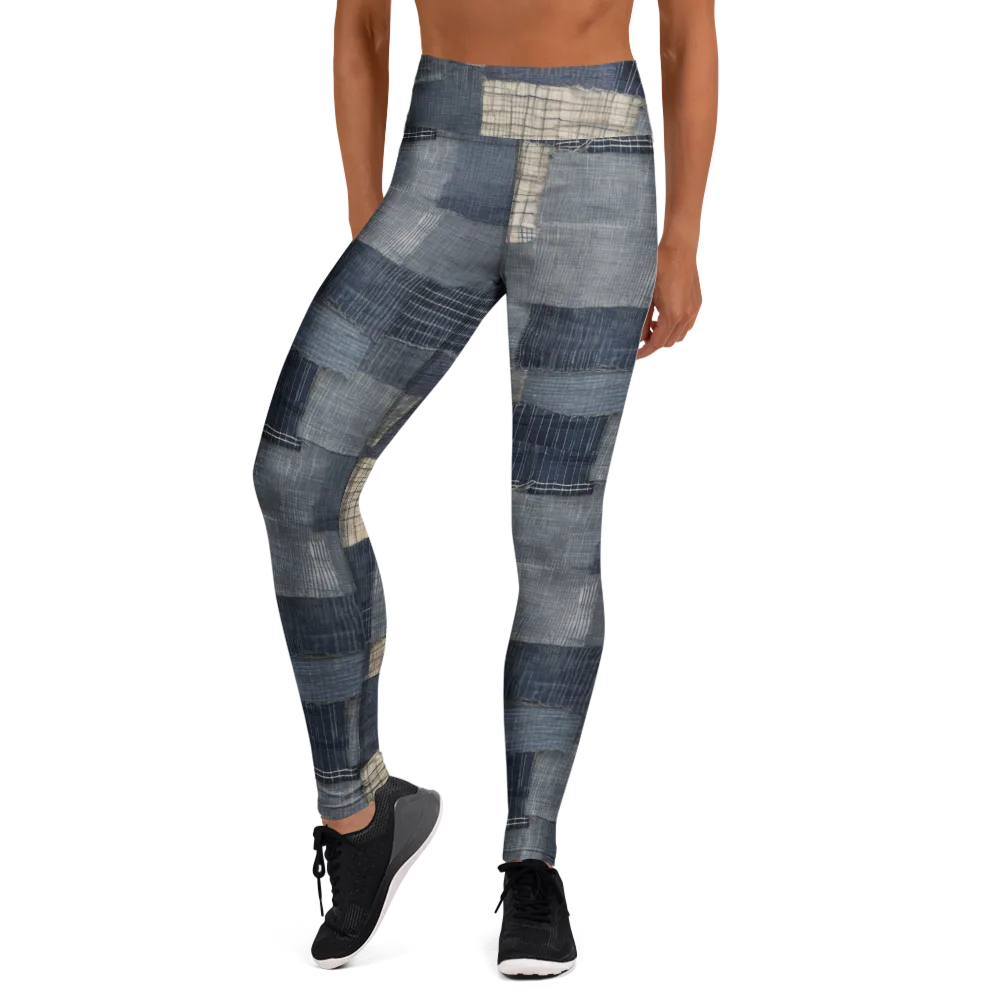 Blue Wabi-sabi on Yoga Leggings — Front
