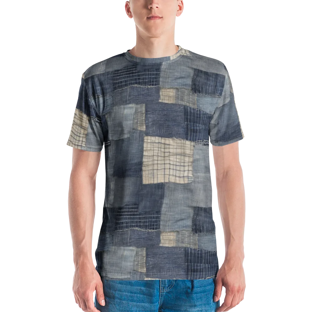 Blue Wabi-sabi on Men's Crew Neck T-Shirt — Front