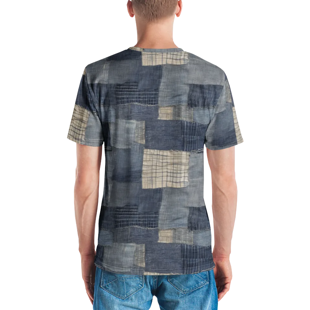 Blue Wabi-sabi on Men's Crew Neck T-Shirt — Back