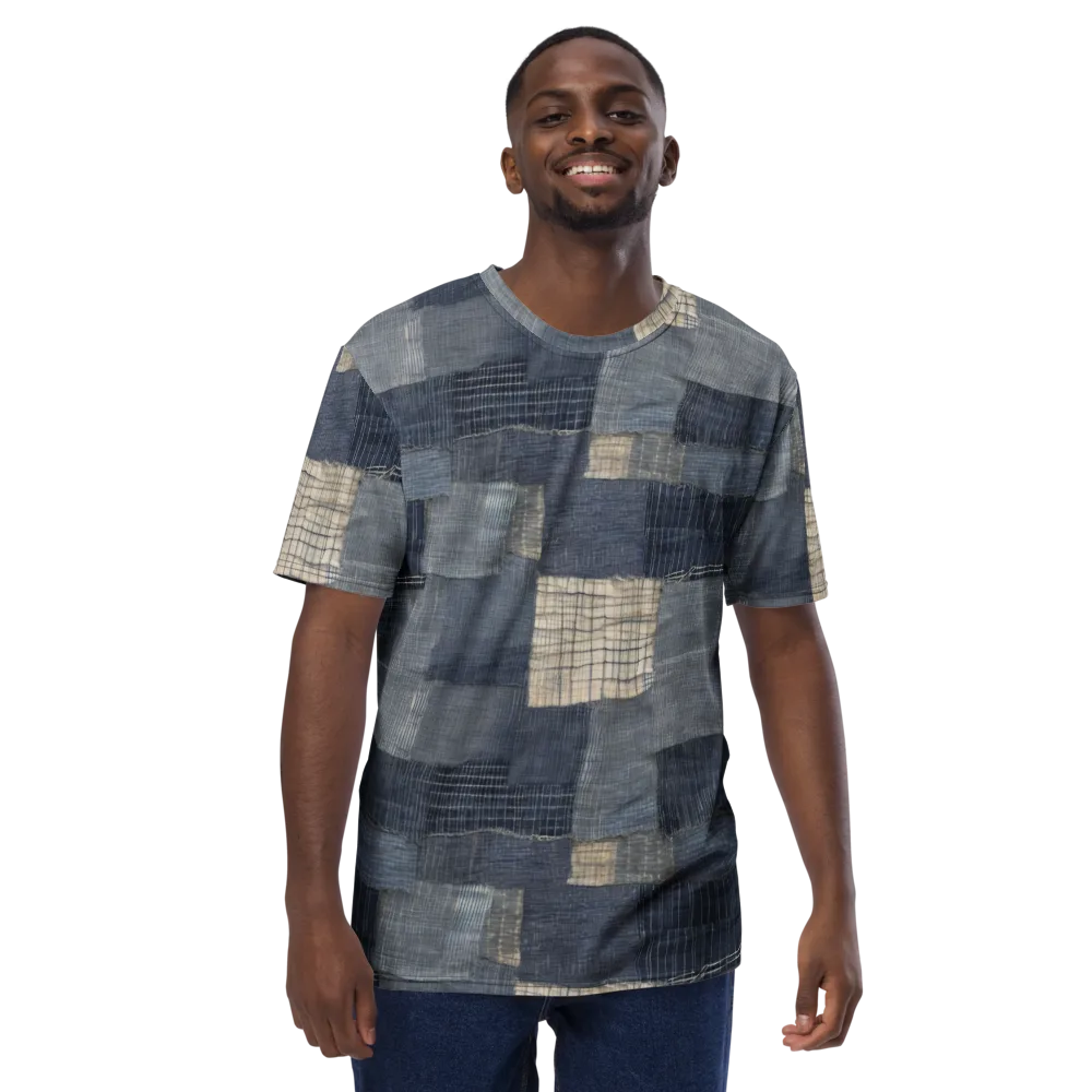 Blue Wabi-sabi on Men's Crew Neck T-Shirt — Front