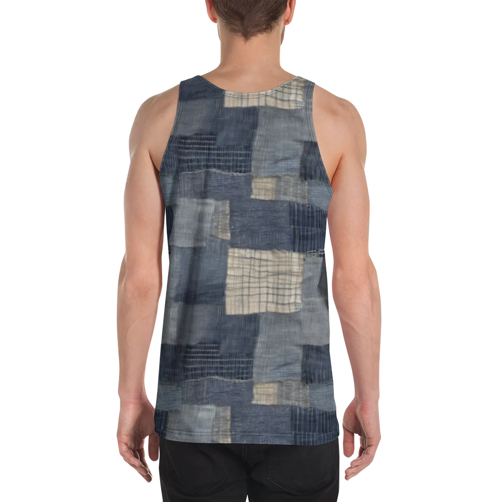 Blue Wabi-sabi on Men's Tank Top — Back