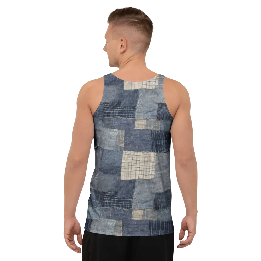 Blue Wabi-sabi on Men's Tank Top — Back