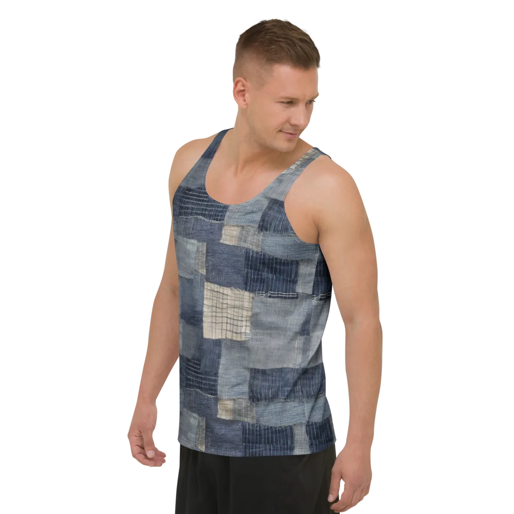 Blue Wabi-sabi on Men's Tank Top — Left Front