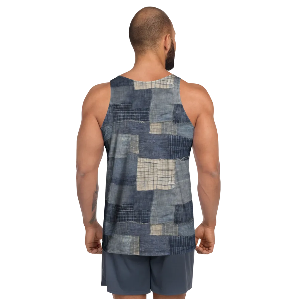 Blue Wabi-sabi on Men's Tank Top — Back