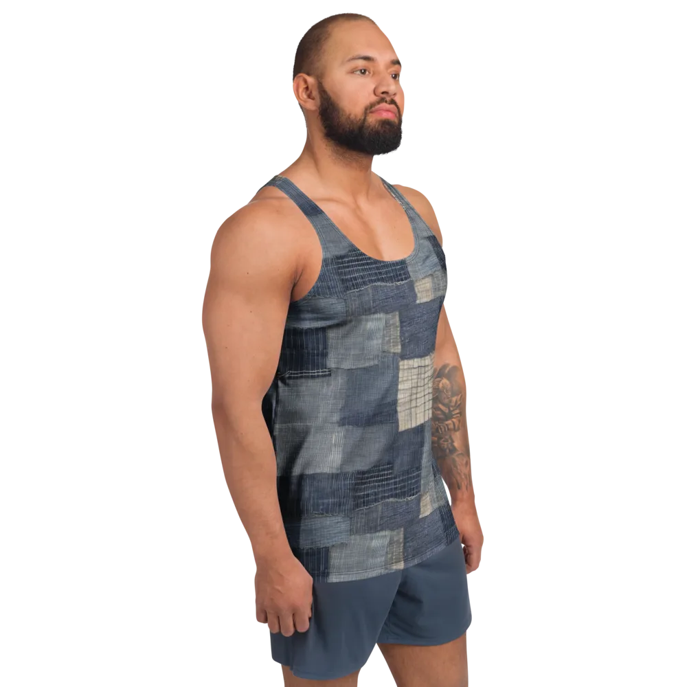 Blue Wabi-sabi on Men's Tank Top — Right Front