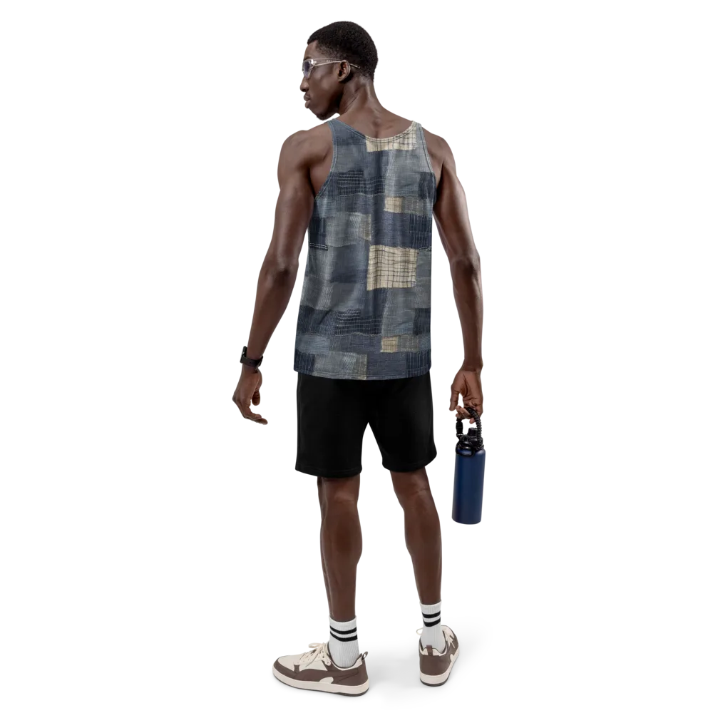 Blue Wabi-sabi on Men's Tank Top — Back