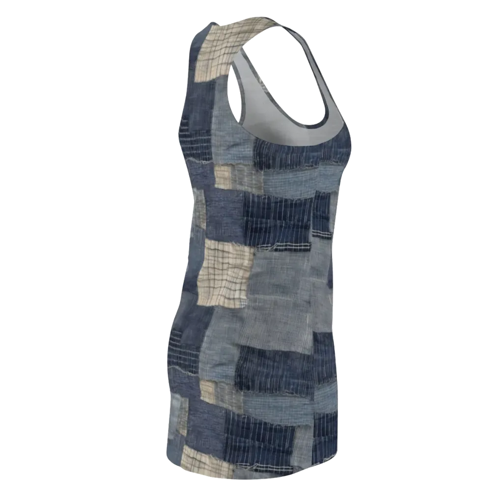 Blue Wabi-sabi on Racerback Dress — Back Side