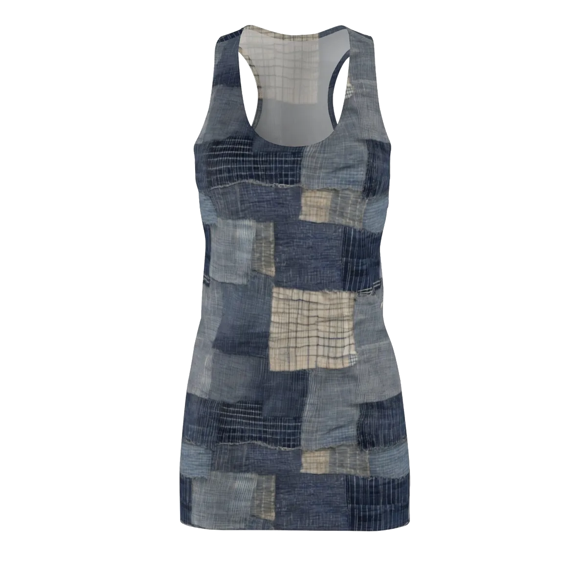 Blue Wabi-sabi on Racerback Dress — Front