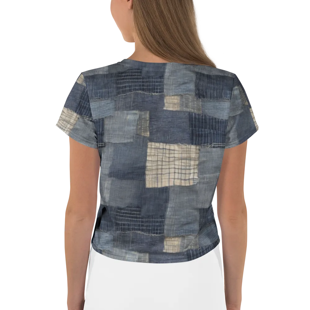 Blue Wabi-sabi on Crop Tee — Back