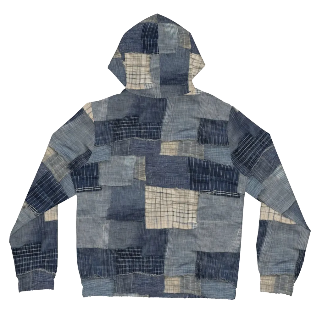 Blue Wabi-sabi on Women's Full-Zip Hoodie — Back