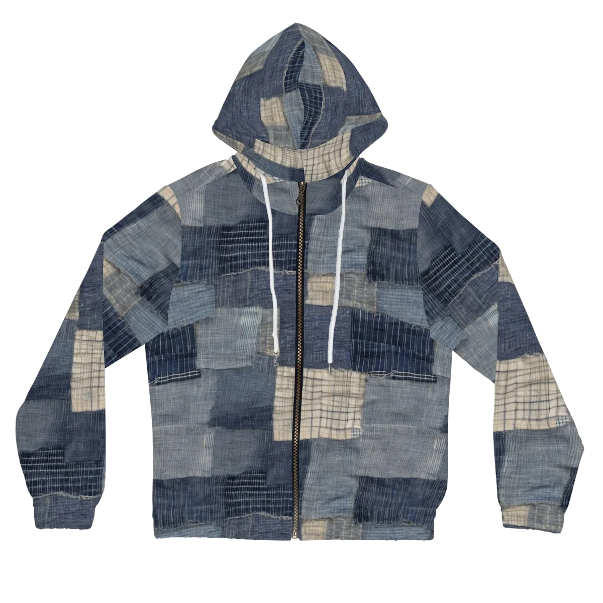 Blue Wabi-sabi on Women's Full-Zip Hoodie — Front