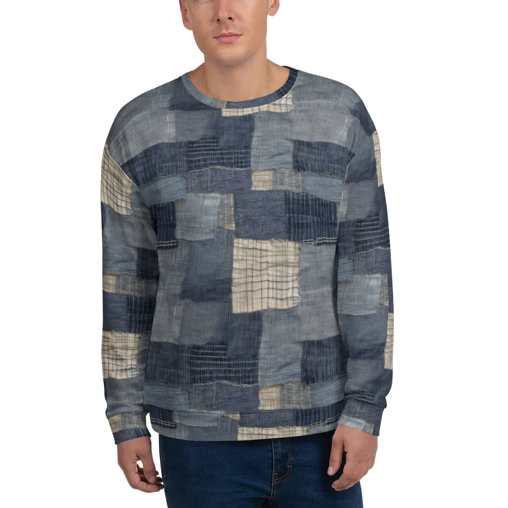 Blue Wabi-sabi on Sweatshirt — Front