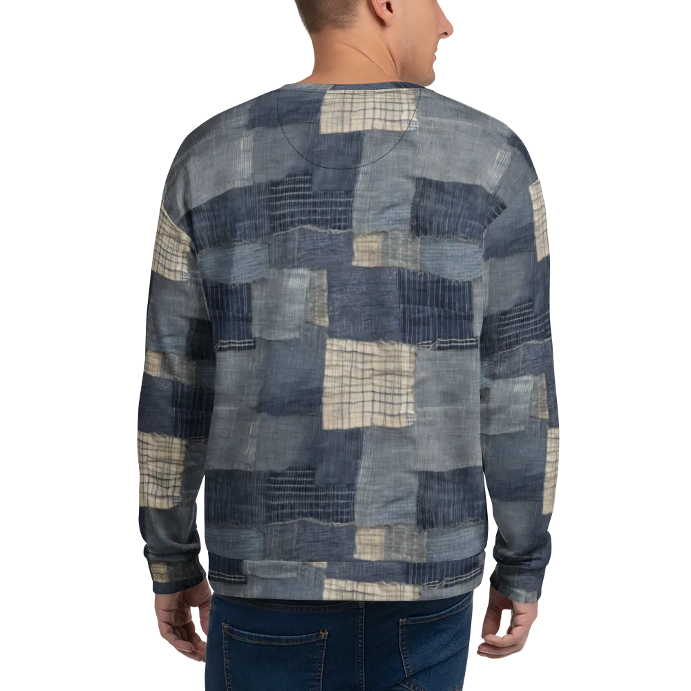 Blue Wabi-sabi on Sweatshirt — Back
