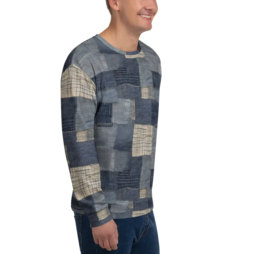 Blue Wabi-sabi on Sweatshirt — Right Front
