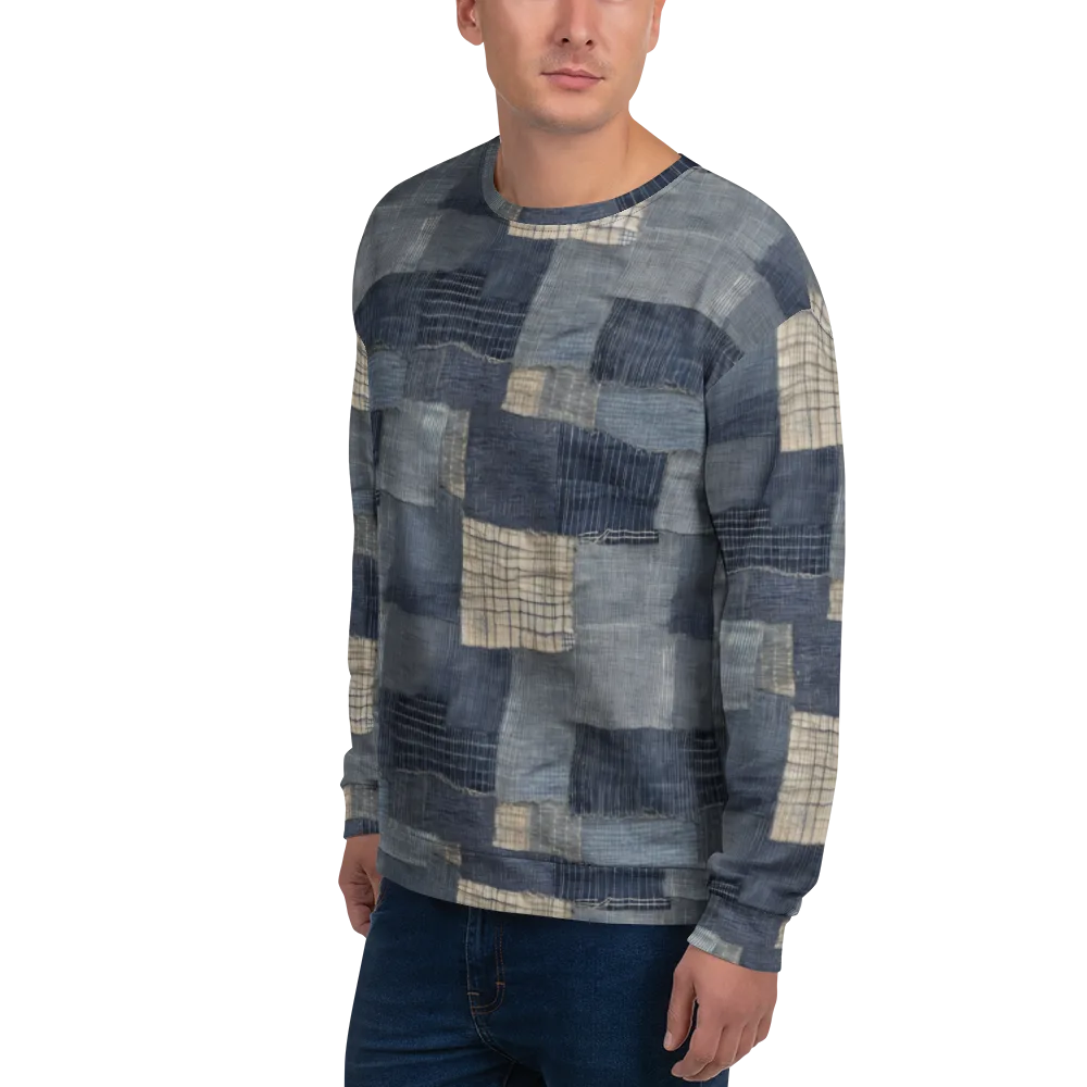 Blue Wabi-sabi on Sweatshirt — Left Front