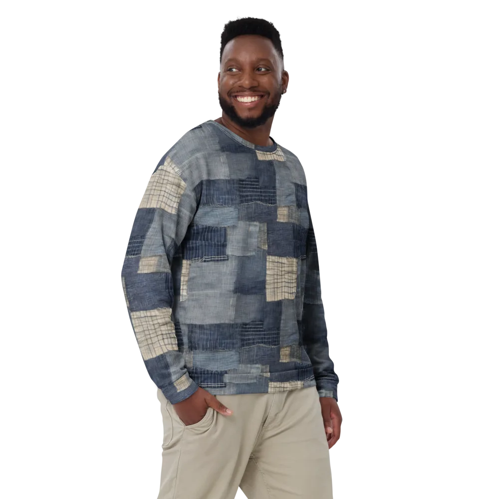 Blue Wabi-sabi on Sweatshirt — Front