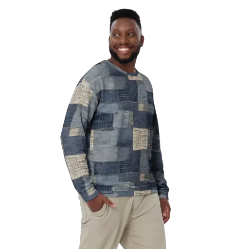 Blue Wabi-sabi on a Sweatshirt