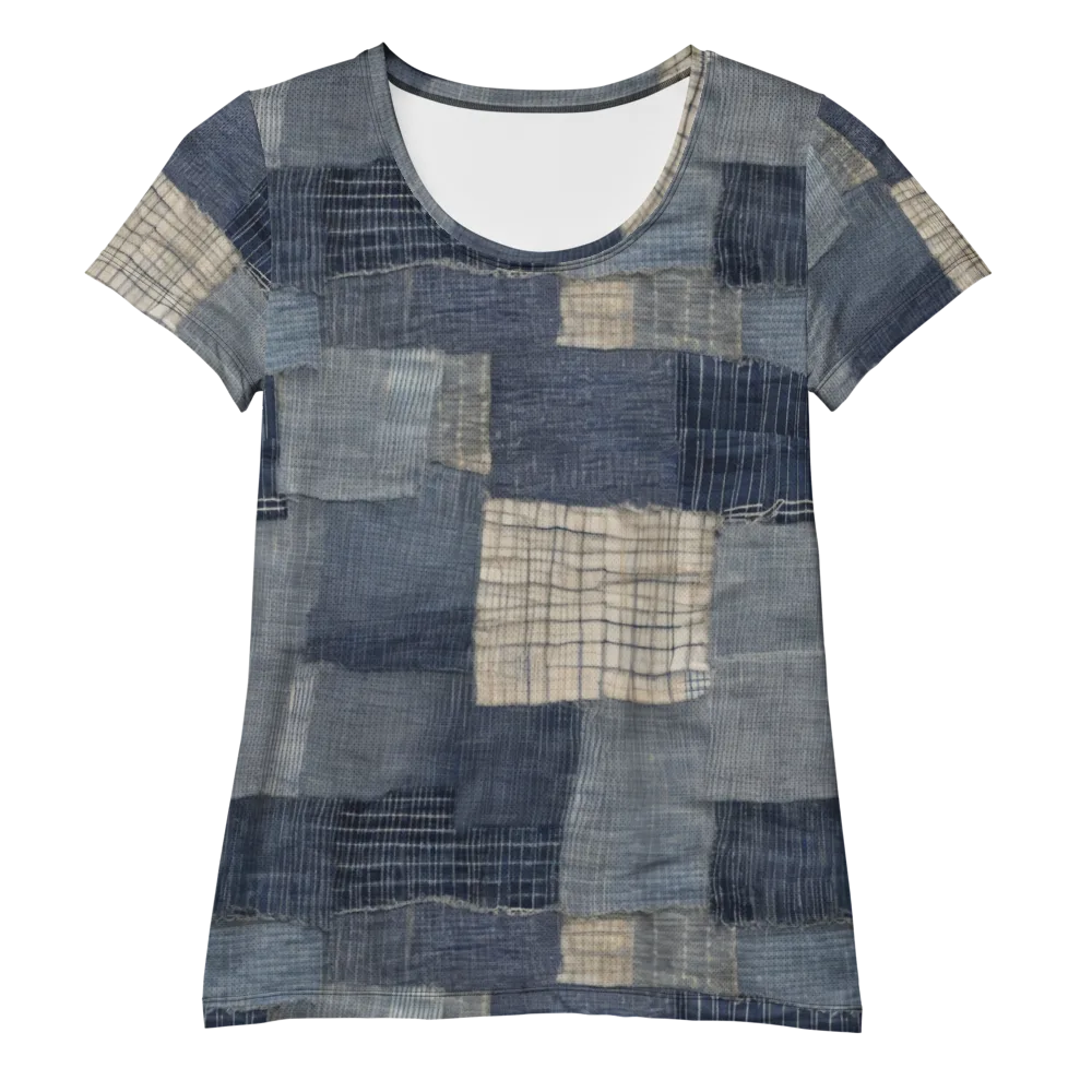 Blue Wabi-sabi on Women's Athletic T-Shirt — Front
