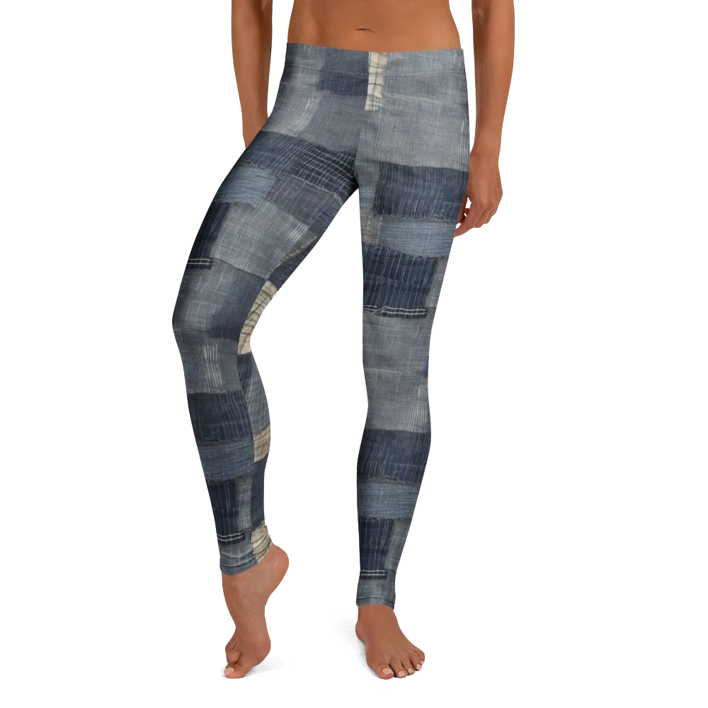 Blue Wabi-sabi on Leggings — Front