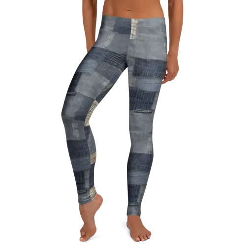 Blue Wabi-sabi on a Leggings