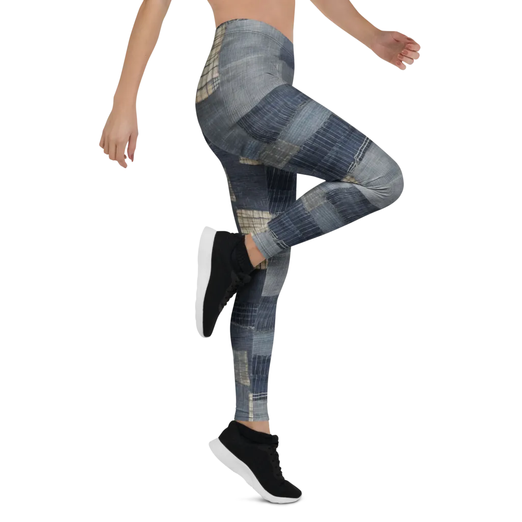Blue Wabi-sabi on Leggings — Right