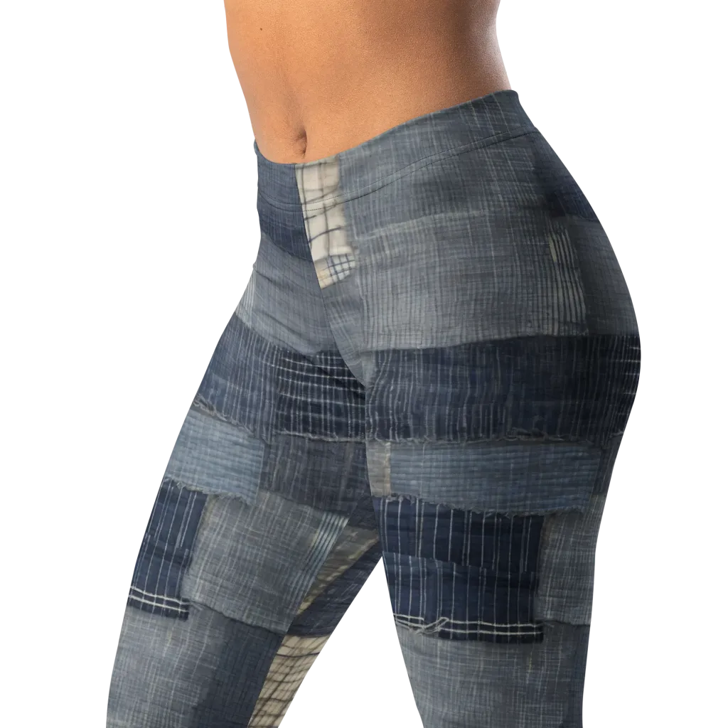 Blue Wabi-sabi on Leggings — Left Front