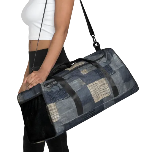Blue Wabi-sabi on a Duffle Bag