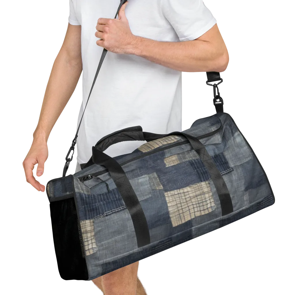 Blue Wabi-sabi on Duffle Bag — Right Front